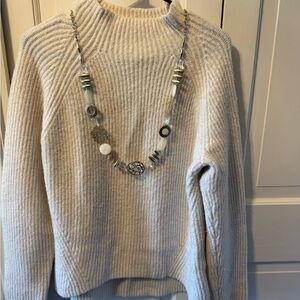 Madewell Winter White Ribbed Sweater